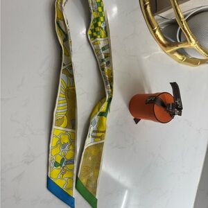 Hermes colorful Twilly Scarf